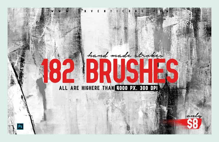 182 Kuas Photoshop Buatan Tangan