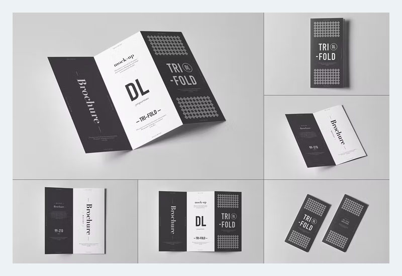 Mock-up Brosur DL Lipat Tiga