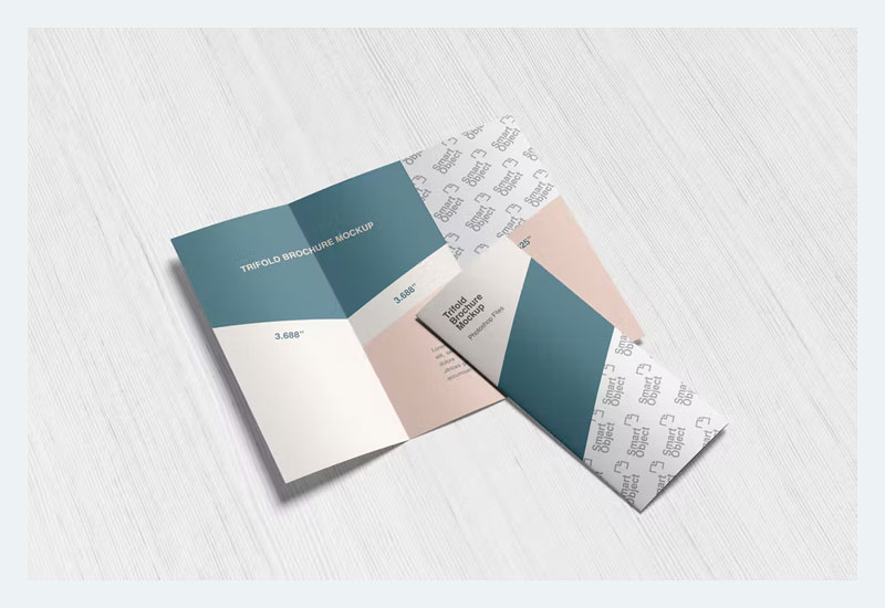 Mockup Brosur Lipat Tiga