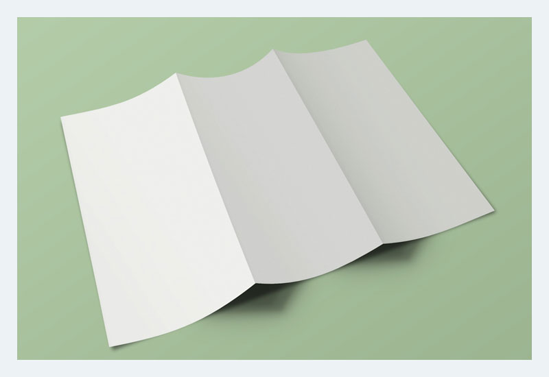 Depan & Belakang Tri Lipat Brosur Mockup Freebie