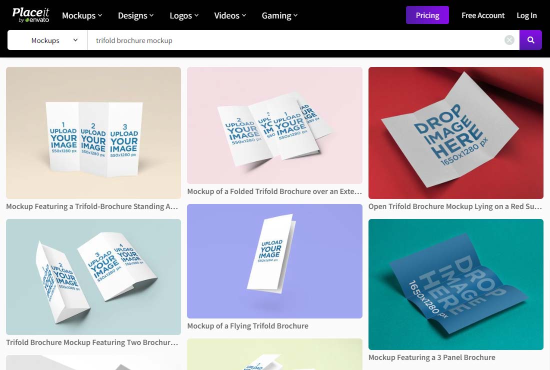Pembuat Mockup Brosur Lipat Tiga