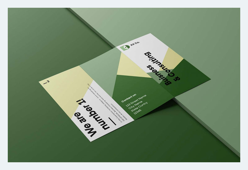 Brosur Trifold Realistis Gratis, Mockup PSD