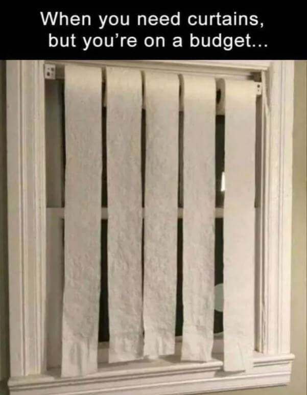 tuvalet kağıdı perdeleri