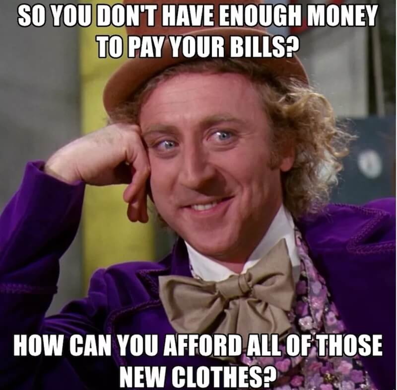 faturalarını öde willy wonka meme