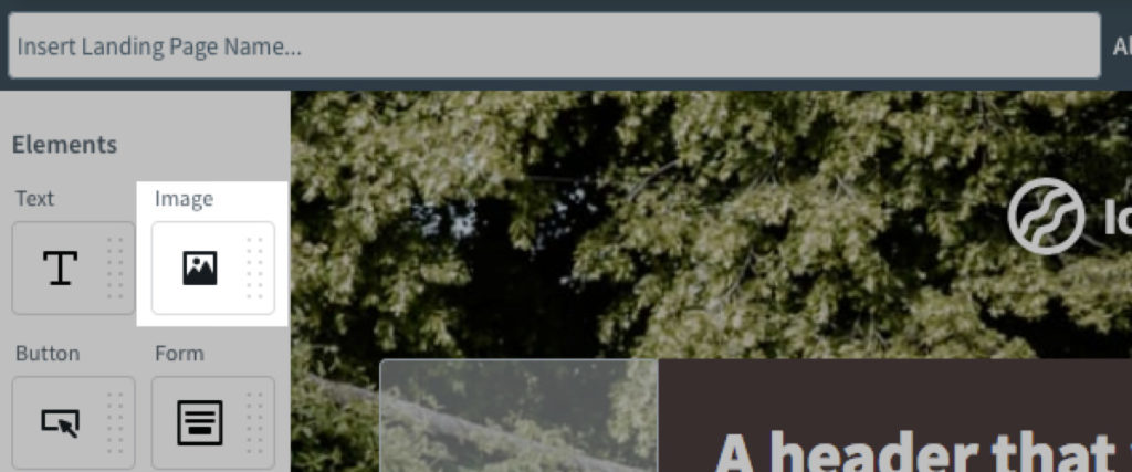 ajouter des images - Pages de destination AWeber