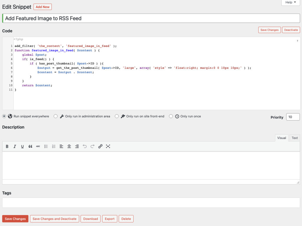 Code WP- Mailerlite RSS-Kampagne