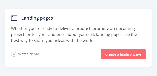 Créer une option de page de destination - ConvertKit
