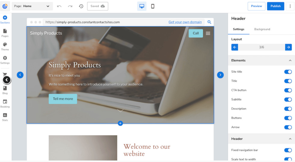 Website-Builder – Ständige Kontaktüberprüfung
