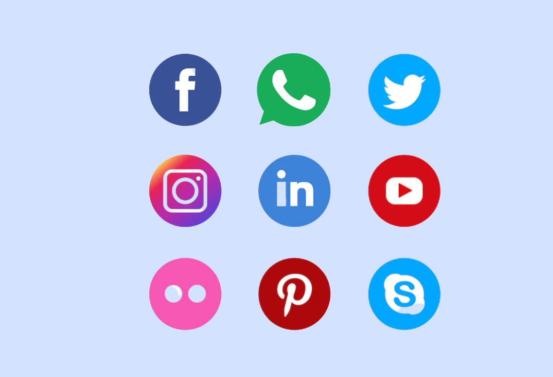 Ikon platform media sosial populer