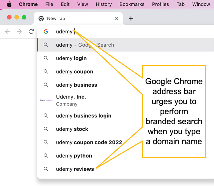 Google Chrome 品牌搜索