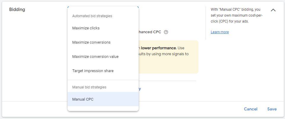 自動出價與手動出價