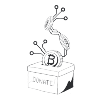 иллюстрация крипто пожертвований