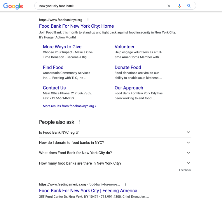 Google-Ergebnisseite