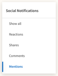 LinkedInのソーシャル通知