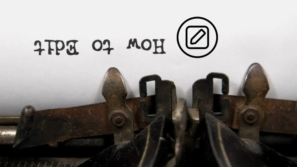 um botão de edição