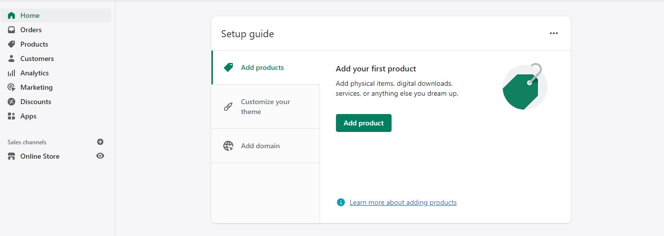 Creazione negozio Shopify