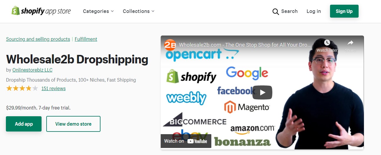Aplicativo de dropshipping por atacado