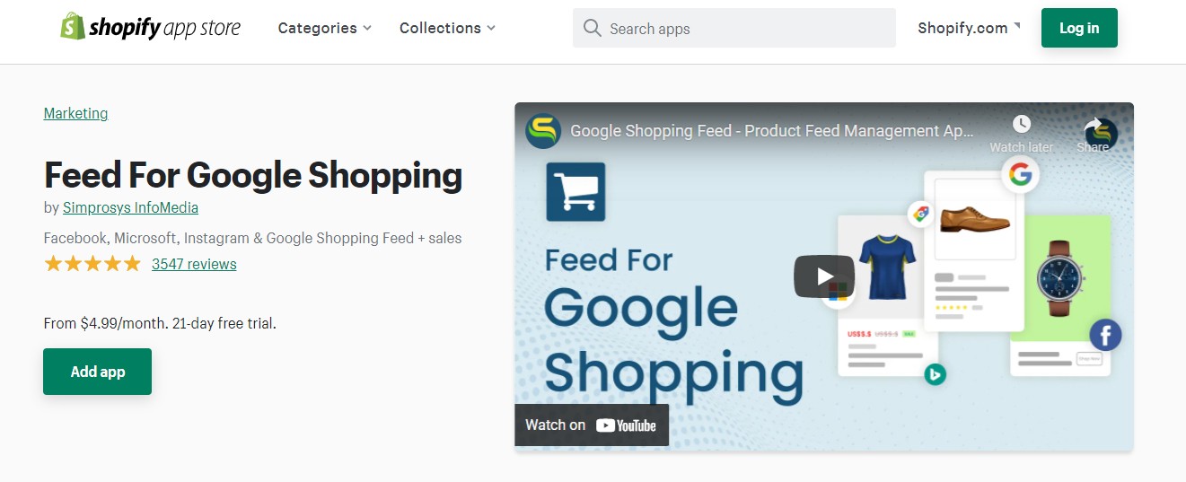 Google Alışveriş için Feed