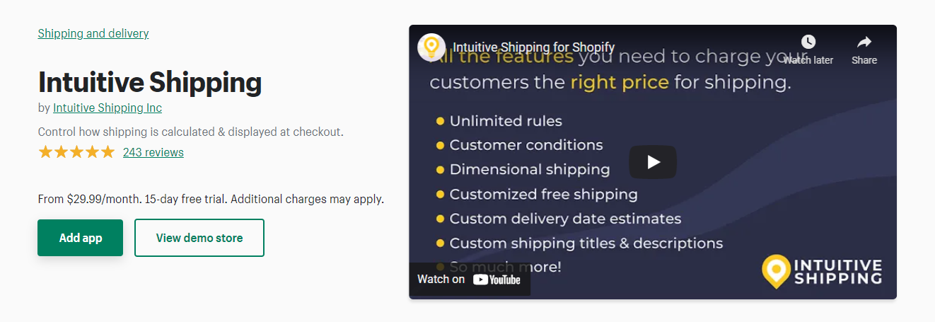 Shopify 上的多次運輸