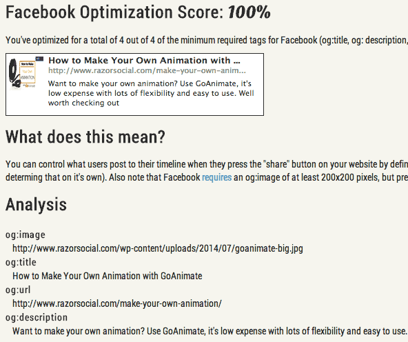Balises Facebook Open Graph