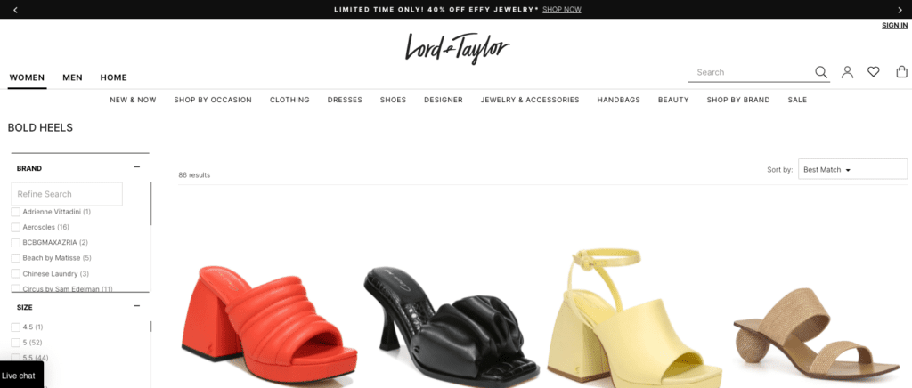 Colección de tacones Lord & Taylor