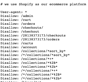 Archivo Shopify Robots.txt