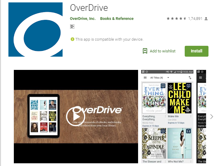 Overdrive-Audiobook App Player pour Android