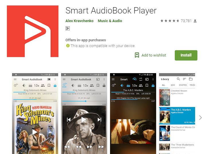 Lecteur de livre audio intelligent - Lecteur d'application de livre audio pour Android