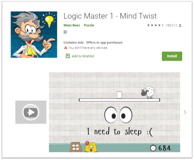 Meilleures applications de jeu Android pour Brainstorming-Logic Master 1 - Mind Twist
