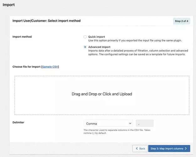 Importation d'utilisateurs WordPress et de clients WooCommerce