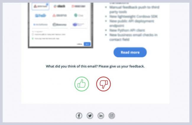 Exemple de commentaires par e-mail