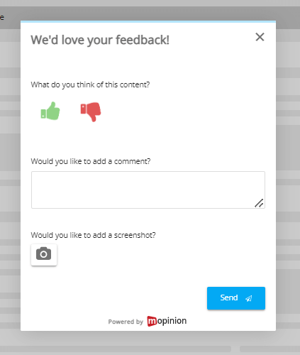 Exemplo de feedback visual