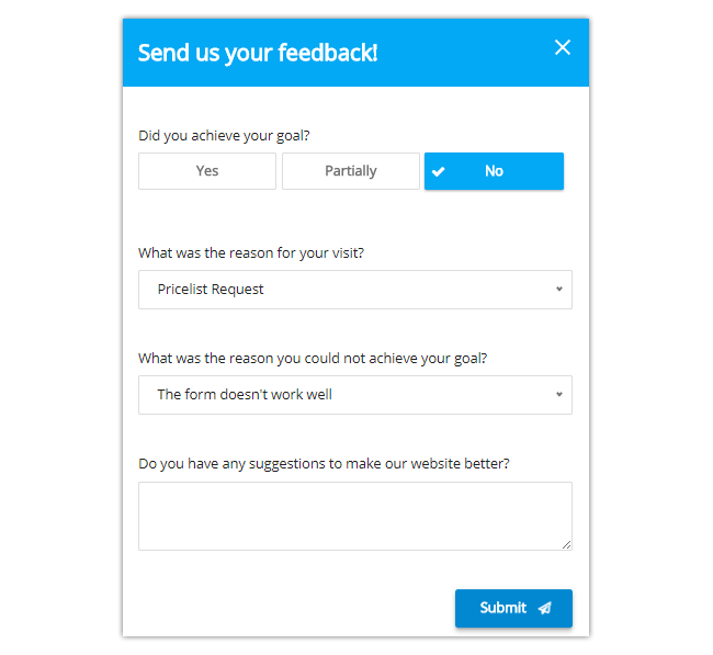 Sondaggio di feedback dei clienti GCR