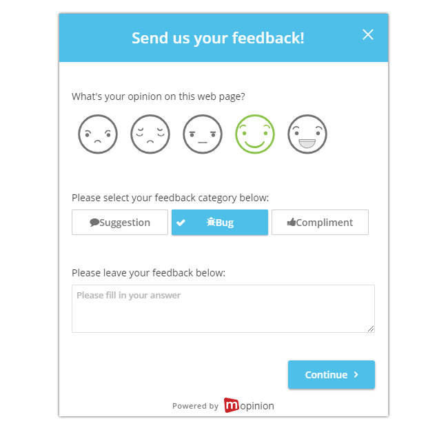 Sondaggio di valutazione del feedback dei clienti