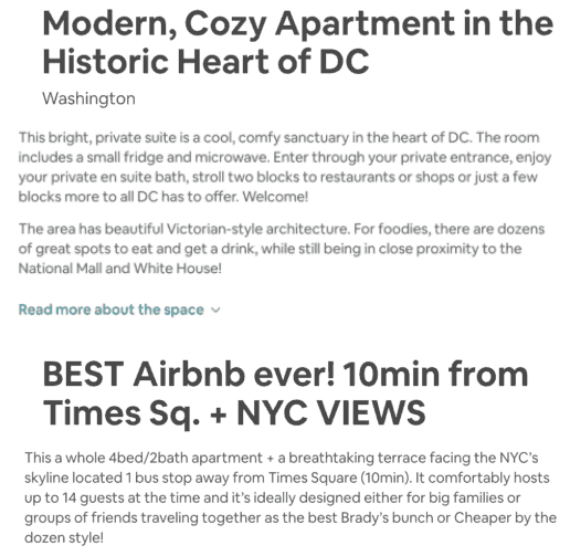 Oto kilka przykładów opisów inteligentnych domów, w których wykorzystujesz swój dom jako pomocnik jako gospodarz AirBnB.