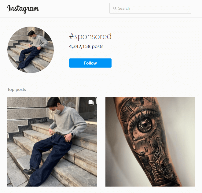IG'de Sponsorlu Hashtag