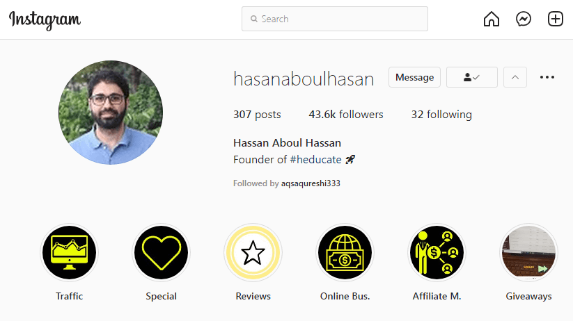 Hassan Aboul Hassan Instagram Hesabı
