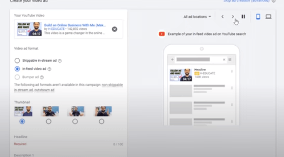 在 YouTube 上製作您的視頻廣告