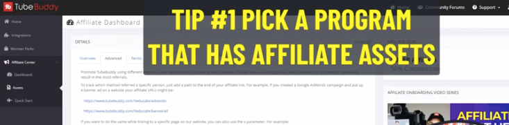 オートパイロットでお金を稼ぐためにアフィリエイトプログラムを選択してください:TubeBuddyアフィリエイトクリエイティブ