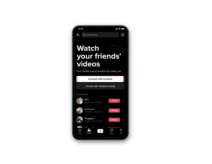 Registerkarte TikTok-Freunde