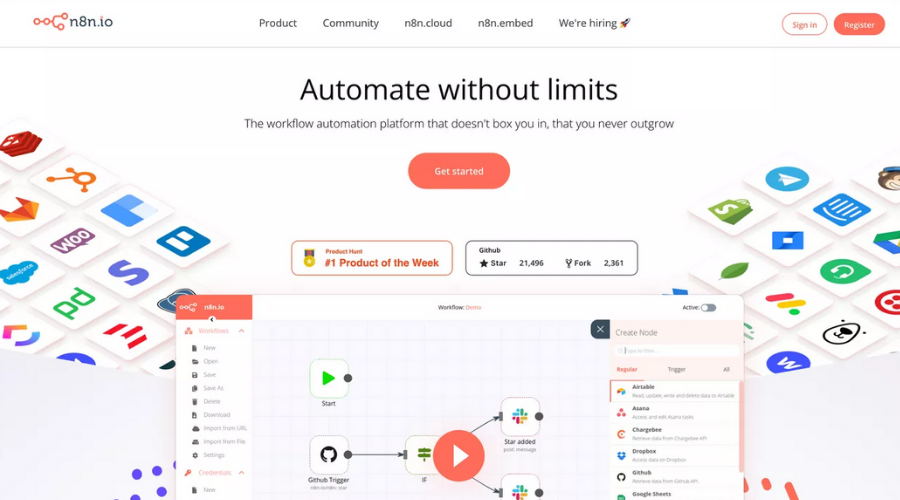 N8n.io 替代 zapier