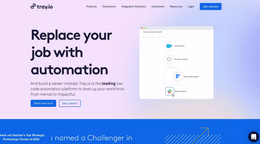 Tray.io 公司，例如 Zapier