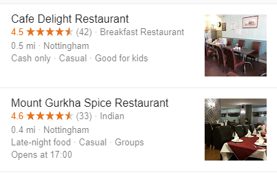 Restaurante vegano Local SEO Más resultados