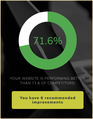 résultat du test du site Web affiché en pourcentage