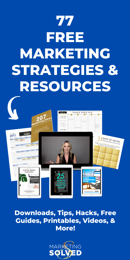 77 Estratégias e recursos de marketing para pequenas empresas // Inclui imprimíveis de mídia social, truques de marketing, listas de verificação de marketing, guias de mídia social, tutoriais de marketing, vídeos e muito mais. #marketing #dicasdemarketing #estratégiasdemarketing #socialmedia #marketing #marketingforsmallbusiness #smallbusinessmarketing #socialmediaforbusiness