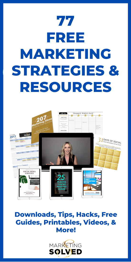 77 Estratégias e recursos de marketing para pequenas empresas // Inclui imprimíveis de mídia social, truques de marketing, listas de verificação de marketing, guias de mídia social, tutoriais de marketing, vídeos e muito mais. #marketing #dicasdemarketing #estratégiasdemarketing #socialmedia #marketing #marketingforsmallbusiness #smallbusinessmarketing #socialmediaforbusiness