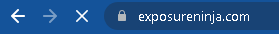 Captura de pantalla del candado del certificado SSL de Exposure Ninja