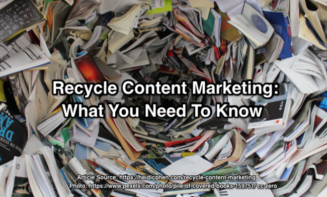 Reciclar marketing de contenidos