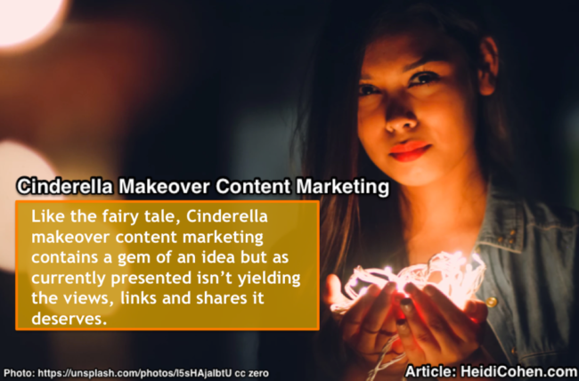 Cinderella Make Over Content Marketing