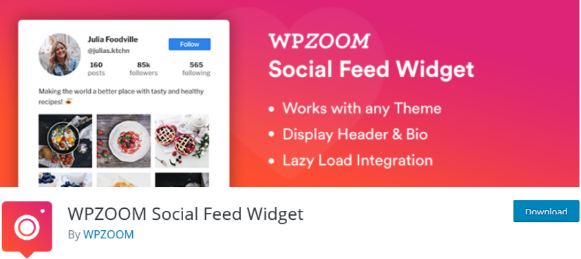 WPZOOMソーシャルフィードウィジェット